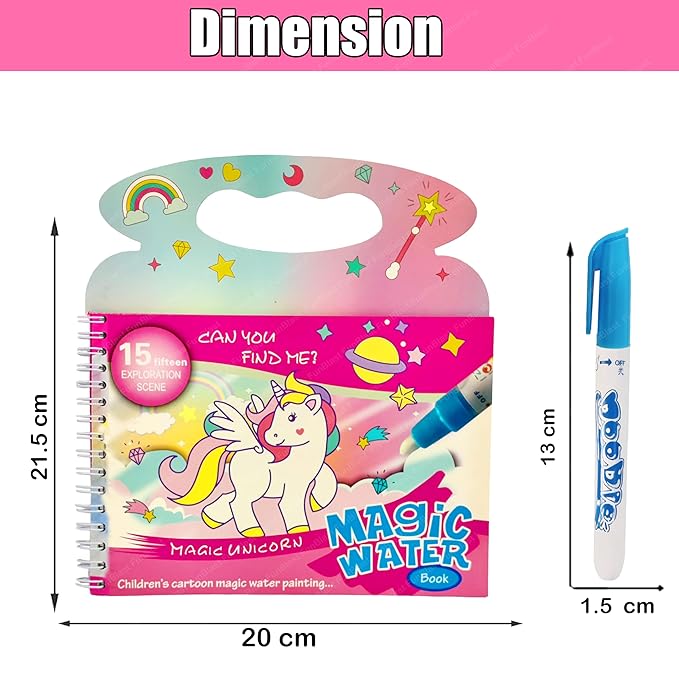 Magic Water Painting Book ( UAE Delivery Time: 1 - 3 Days ) - MS - uaeMagic Water Painting Book ( UAE Delivery Time: 1 - 3 Days )