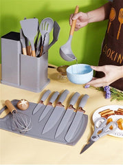 Silicone kitchenware set, 19 - piece - MS - uaeSilicone kitchenware set, 19 - piece