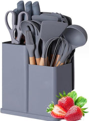 Silicone kitchenware set, 19 - piece - MS - uaeSilicone kitchenware set, 19 - piece