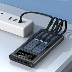 Solar Power Bank 20000mAh, Fast Charging Built in Cable ( UAE Delivery Time: 1 - 3 Days ) - MS - uaeSolar Power Bank 20000mAh, Fast Charging Built in Cable ( UAE Delivery Time: 1 - 3 Days )