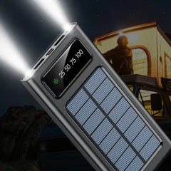 Solar Power Bank 20000mAh, Fast Charging Built in Cable ( UAE Delivery Time: 1 - 3 Days ) - MS - uaeSolar Power Bank 20000mAh, Fast Charging Built in Cable ( UAE Delivery Time: 1 - 3 Days )