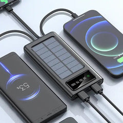 Solar Power Bank 20000mAh, Fast Charging Built in Cable ( UAE Delivery Time: 1 - 3 Days ) - MS - uaeSolar Power Bank 20000mAh, Fast Charging Built in Cable ( UAE Delivery Time: 1 - 3 Days )